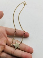 Vintage Avon Gold Tone Star Celestial Dainty Everyday Choker Adjustable Necklace