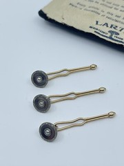 Krementz Larter shirt Bodkin studs Mother of pearl and seed pearl center