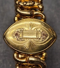 Pitman & Keeler American Queen Sweetheart Expandable Bracelet Vintage Rare Shape