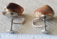 VTG Lot 5 Gem Stones Polished Cabochons Pendants 700 CT + 2 Sets Shell Earrings