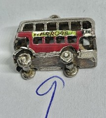 Vintage Get it at HARRODS. Doubledecker Bus No # Sterling Bracelet Charm