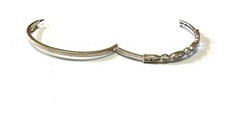 VINTAGE 925 STERLING SILVER & RHINESTONE BRACELET SIGNED SL 10.41 GRAMS 6-42