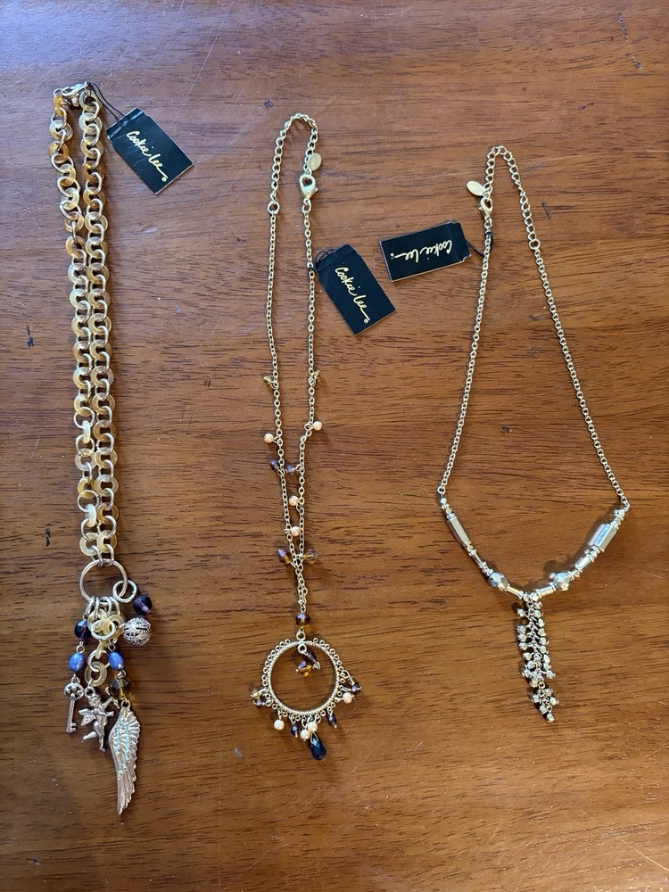 Vintage NEW NWT Cookie Lee Jewelry Set Faux Crystal Beads – 3 necklaces w/ tags