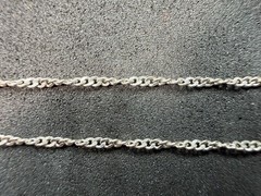 1.41g Vintage Sterling Silver 925 Twisted Curb Link Necklace 18 in M