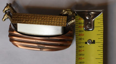 Noahs Ark Lapel pin mixed metals vintage Brooch 2.5 inches wide