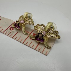 RUCCINI Vtg Orchid Set of Brooch and Earrings. See pics.