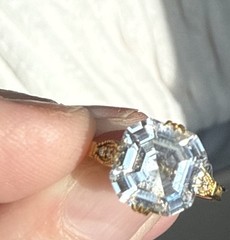 Art Deco Style 3.5Ct Asscher Cut Lab Created Diamond 14K Gold FN Engagement Ring