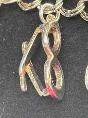 Vintage 1990 Sterling Silver Nostalgic Barbie Charm Bracelet w/box COA
