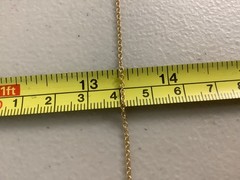 Vintage M.S.Company 18k yellow gold chain necklace 18″ lobster clasp signed 3.1g
