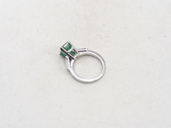 Vintage 1950s $8000 3.50ct AAA+++ Colombian Emerald Diamond Platinum Ring 6g