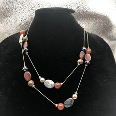 Satellite chain bead necklace fun JCPenny with tags
