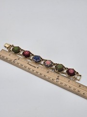 Vintage Celebrity Gold Tone Chunky Tennis Bracelet