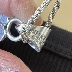 Vintage Taxco Lucho Pendant Necklace 24 Inch Christian Cross 925 Sterling 29.9g