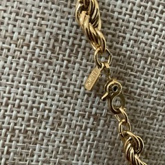 Vintage MONET signed twisted rope chain necklace classic every day style