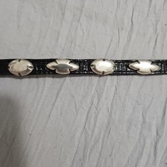 Vintage Brighton Leather Concho Buckle Bracelet 1992 Western Boho