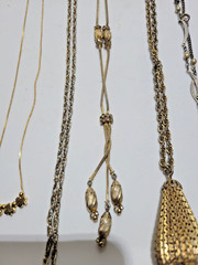Vintage Lot 12 Costume Jewelry Pendants with Chains Unique Assortment! NICE!