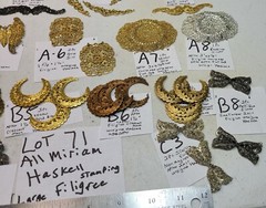 Vtg Huge Lot #71 Miriam Haskell Large Filigree Findings Stampings Jewelry Craft