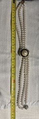 #4 Vintage Faux Pearl Multi Strand Choker Necklace Rhinestone Statement Collar