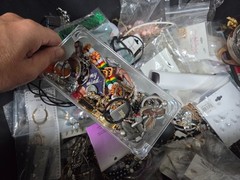 Storage unit find- tote full of jewelry sterling silver