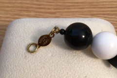 Arthur David Signed Black & White Various Size Beaded Necklace