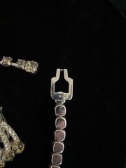 Weiss Necklace Earrings Brilliant Round Smoky Rhinestone Vintage Jewelry