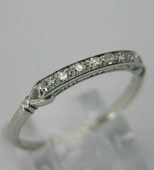 0.20Ct Art Deco Vintage Style Simulated Diamond Vintage Art Deco Wedding Band