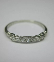 0.20Ct Art Deco Vintage Style Simulated Diamond Vintage Art Deco Wedding Band