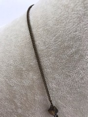 Vintage Nina Ricci Brass Tiger’s Eye Flower Pendant Necklace AVON RARE