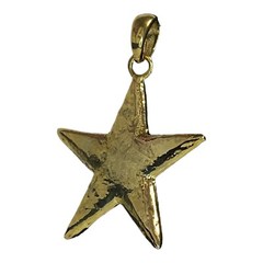 Pave Crystal Rhinestone Goldtone Star Pendant *NO CHAIN* & Clip On Earrings VTG