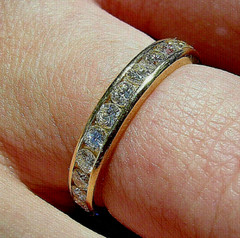 NATURAL EARTH MINED DIAMOND Wedding Band VVS Eternity Anniversary Stacking Ring