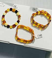 Genuine Baltic Amber Bracelet Vintage Butterscotch Egg Yolk Honey Cognac Polish