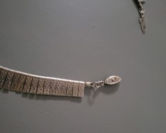 Vintage Cleopatra Egyptian Revival Choker Silver Tone Statement Necklace