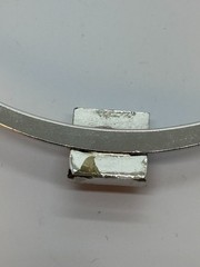Vintage H Monogram Initial Tie Bar Silver and Gold Tone