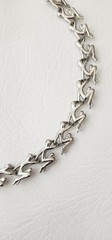 Vintage Modernist Kneeling People 3D Abstract Statement Necklace Silver Tone