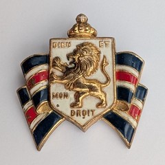 Accessocraft BWRS & BB Dieu Et Mon Droit WWII War Relief Society Brooch Pin