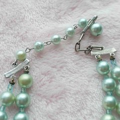 Signed Vintage Japan Beaded Necklace paired with an unsigned Vintage Necklace Pa
