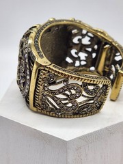 Retired Vintage Heidi Daus Dynasty Bangle Bracelet and Ring Set