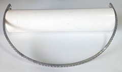 Vtg (Antique?) Silver-tone Clear Rhinestone Rigid Tennis-style Necklace 16″