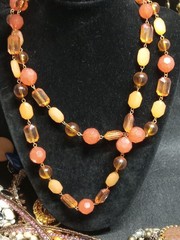 Vintage To Modern Costume Jewlery Lot Earth Tones Necklaces And Bracelets
