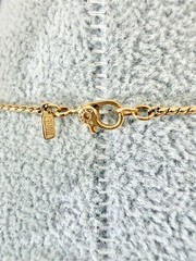 Vintage Monet Gold Tone Double Ball Slide Lariat Necklace Adjustable MCM Y2K