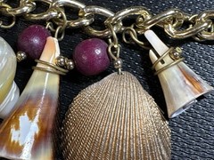 Charm Bracelet Seashell Charm 1980s-1990s Collectible – Needs work