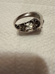 Vtg 925 SterSilver Diamond Pave’ Sz 9-5g Gorgeous Ring!