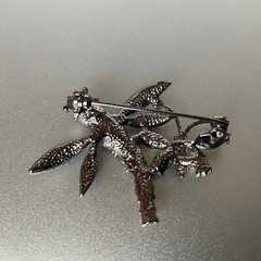 Vintage Jewelry Floral Dragonfly Butterfly Pin Lot Metal Enamel & Rhinestones