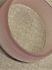 Vintage Mid-Century Moonlight Glow Pink Lucite Acrylic Resin Bangle Bracelet
