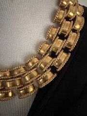 Rare Ciner MMA Museum Of Modern Art Necklace Collar Link Panther *455