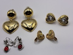 Large Vintage Heart Lot of Necklaces, Bracelets, Brooch’s, Earrings & a Ring 42