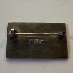Vintage Signed 900 Silver Rectangle Animal Motif Ecuadorian Brooch Pin