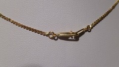Vintage 14k Yellow Gold Pave Set Clean Shinny Diamonds Eye Shape Necklace