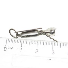 BEAU 925 Sterling Silver Antique Enamel “Just Married” Bottle Opener Pendant