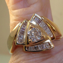 2.0Ct Round Cut created Diamond Band Engagement Ring 14K Yellow Gold Plated Ring